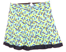 SK19451-NWT CATO Women 100 Cotton Paneled A-line Skirt Multicolor Polka Dot 24W