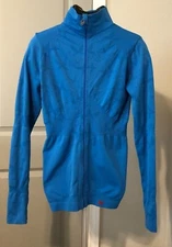Kari Traa Women's Zip-Up Sports Tank Top with Long Sleeves. Size M. Used, Blue.
