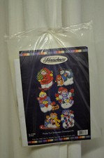 Herrschners Frosty Fun Snowmen Ornament Cross Stitch Kit 572008 NOS