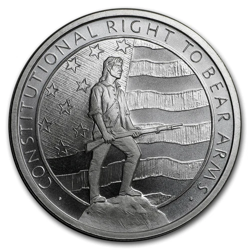 1 Oz Silver 2nd Amendment Round - Right to Bear Arms (Lot of 5) .999 Fine (BU)