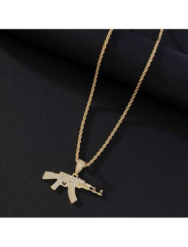Mens Gold Plated AK47 Chain / pendant - Picture 4 of 4