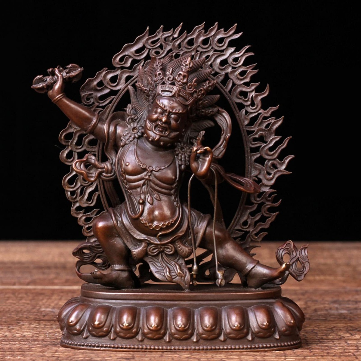 THE BUDDHA BRAND - GONGEN - 彫刻アンティーク　祈り Buddha Statue [Zao Gongen Standing Statue] Angry Shape, Made