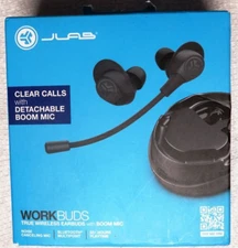 JLab Work Buds True Wireless Earbuds, Black