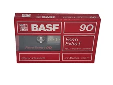 BASF Ferro Extra I 90  France  Blank Audio Cassette Tape (Sealed) NOS! New