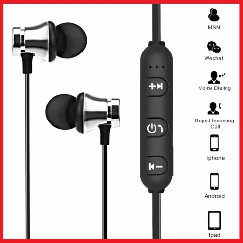 AURICOLARI BLUETOOTH CUFFIE MAGNETICHE SPORTIVE WIRELESS STEREO XT-6 FITNESS