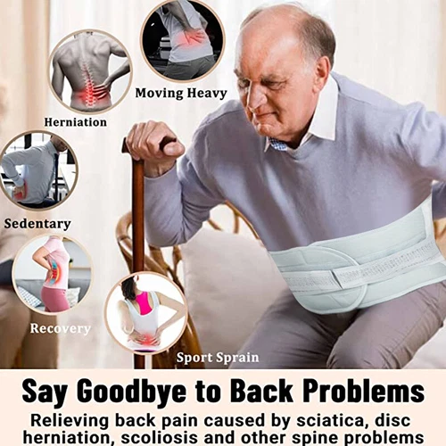 Back Brace Support Belt Breathable Double Pull Support Lumbar Lower Back Support - Picture 12 of 37