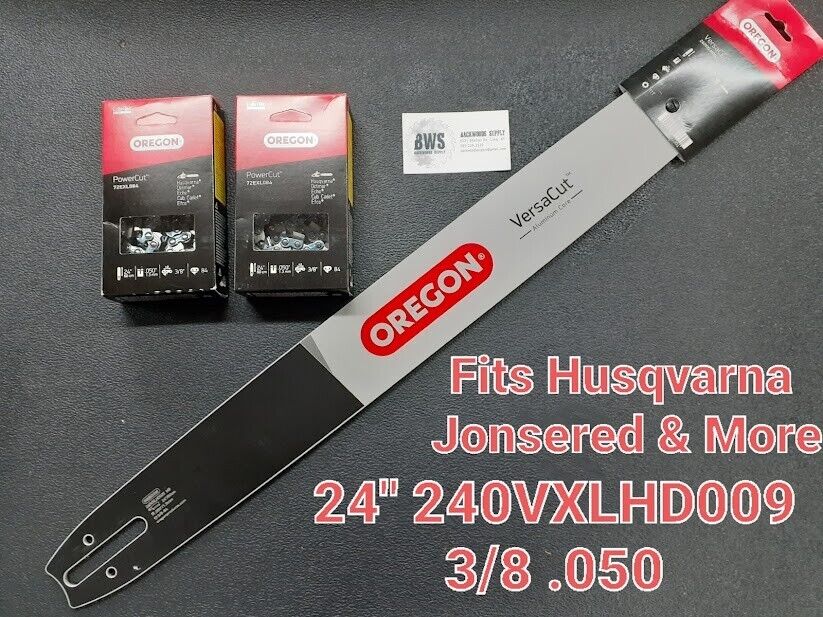 24 Husqvarna 592 XP Chainsaw Bar & 2 Chisel Chains 240VXLHD009 3