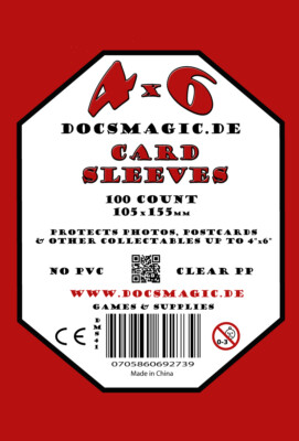 100 Docsmagic.de 4 x 6 Soft Sleeves - 105 x 155 mm - Photo Postcards Postkarten 
