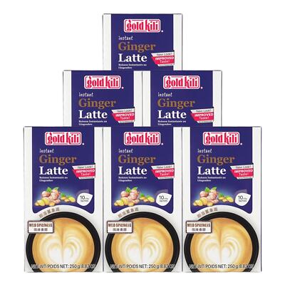 Gold Kili Ginger Latte Instant 6x250g Ingwergetränk Ingwer Latte Ginger Drink