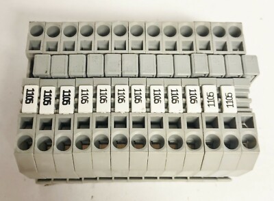 13 - Wago 281 4mm2 Lot - Terminal Blocks w/13- Adjacent Jumper  #10121