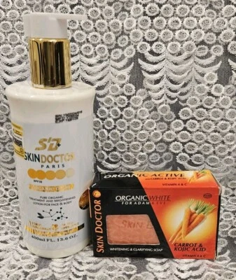 Skin Doctor Organic Glow Skin Whitening Lotion Body Milk & Soap Set (ORIGINAL)