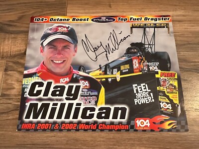 NHRA Top Fuel Clay Millican Autographed Fan Card Top Fuel Werner Dragster
