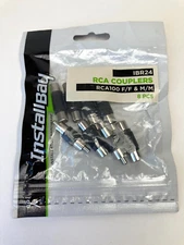 The Install Bay RCA100 F/F & M/M Nickel Plated RCA Barrel Connector 8 Pack