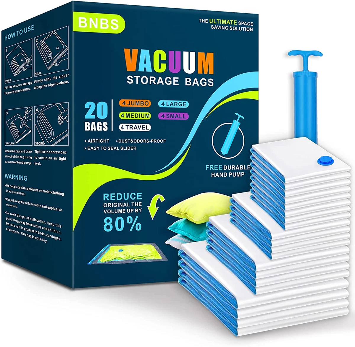 Vacuum Storage Bags, Space Saver Bags (jumbo/large/medium/small