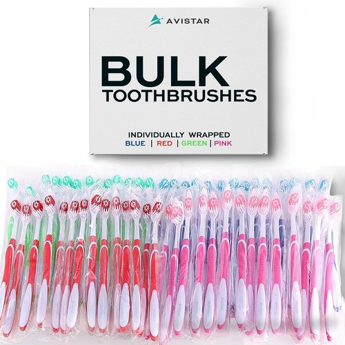 Portable Disposable Toothbrush Pack - 148 Ergonomic Brushes in Colorful Variety - Picture 3 of 8
