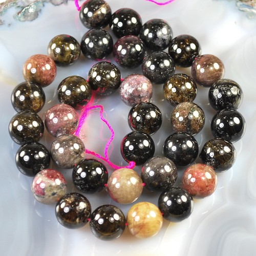 Natural Multi-Color Tourmaline Round Spacer Bead 15" 4 6 7 8 9 10 12mm Wholesale - Picture 20 of 20
