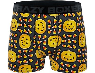 Halloween Underwear Men Medium 32-34 Crazy Boxer Brief Jack O Lantern Candy  Corn 