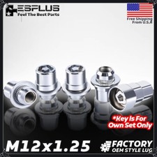 4pc Chrome M12x1.25 Oem Wheel Lock Magflat Seat Fit Nissaninfiniti
