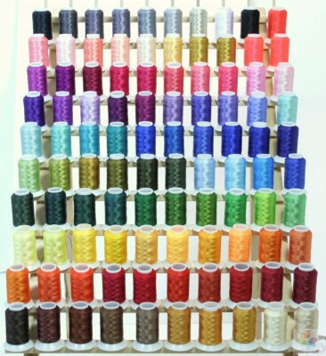 100 Colors Embroidery Machine Threads Same as Brother-Colors 1100yards 120D/2