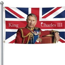 King Charles III Coronation Ceremony 2023 Union Jack Flag Large