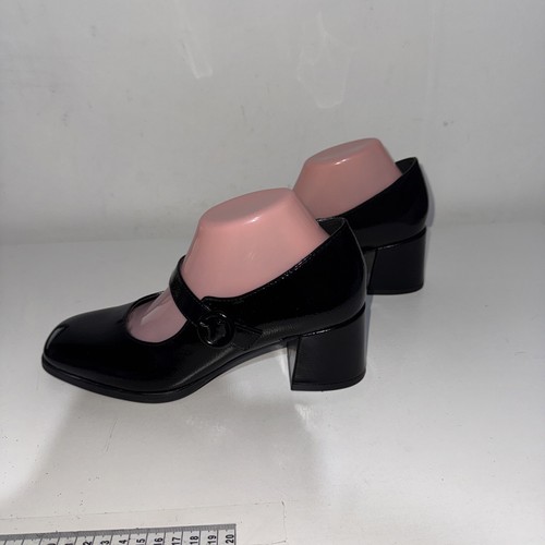 Black Patent Block Heel Mary Jane Shoes New In Box UK Size 5.5 EU 39. - Picture 4 of 19