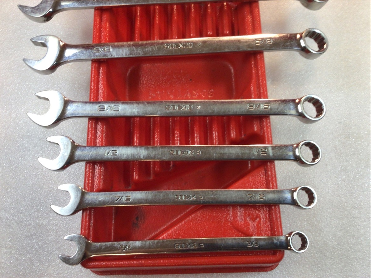 Snap On SOEX707 -3/8”-3/4”SAE, 7pc, 12 Pt.,Flank Dr.+,Combo Snap On SOEX707 -3/8”-3/4”SAE, 7pc, 12 Pt.,Flank Dr.+,Combo