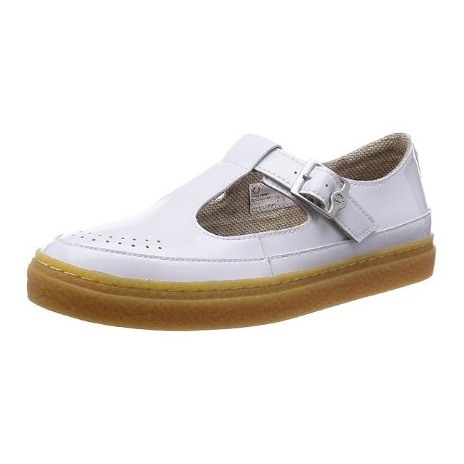 FRED PERRY Mary-Jane-Schuhe 'Ronnie White Patent Leather Shoe