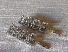   Bride  Crystal Rhinestone Hair Clips Set Of 2