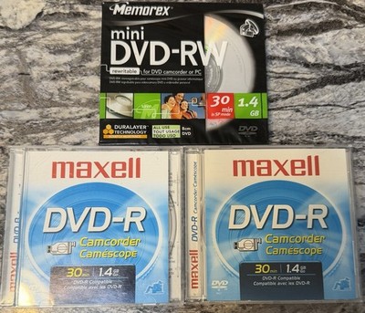 Memorex Mini DVD-RW/DVD-R Recordable for DVD Camcorder or PC 1.4 GB 30 min