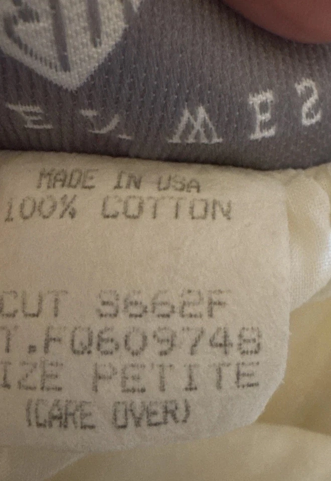 Camisón de colección años 80 Eileen West blanco manga larga algodón pequeño S pradera cabaña Foto 3 de 4