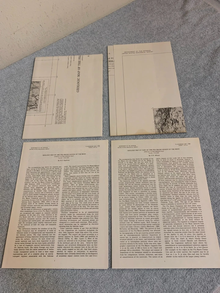 Apollo 14 Pre-Mission Geologic Maps Of Fra Mauro Region Of The Moon (Map 1-708) - Image 3 of 4