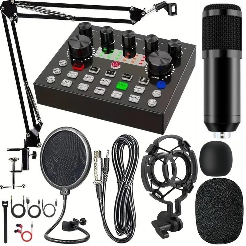 Complete Home Studio Recording Kit Mixer Condenser Microphon