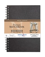 Stillman Birn Nova Series Beige Wirebound Sketchbook, 7" x 10", 150 GSM
