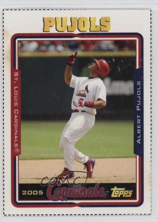2005 Topps Wax Box Bottom Box Bottoms Albert Pujols #100 0xy0