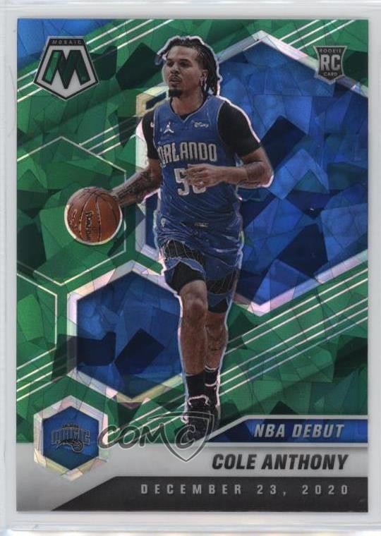 2020-21 Panini Mosaic NBA Debut Mosaic Green Ice Prizm Cole Anthony #268 1u6