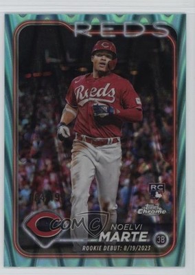 2024 Chrome Update Debut Aqua RayWave Refractor /199 Noelvi Marte Rookie RC 6q5