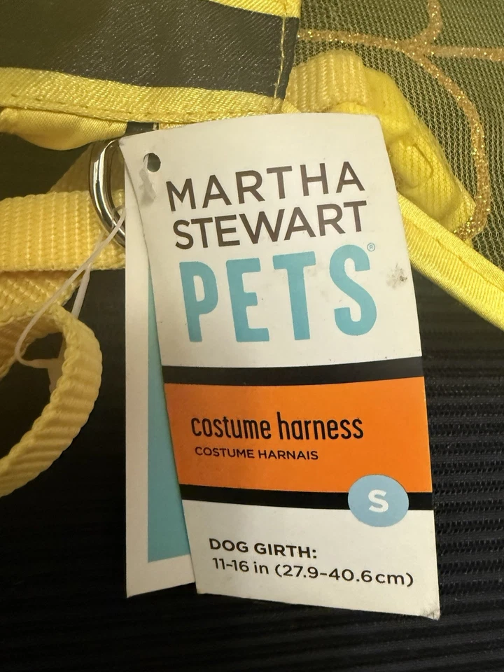 Arnés Correa Disfraz Abeja Mascotas Martha Stewart S Halloween Alas Extraíbles Foto 2 de 4