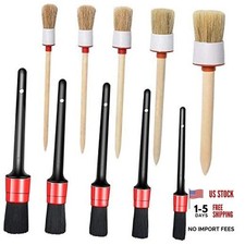 10PCS Car Auto Detailing Brush Set, Auto Detailing Brushes Cleaner Car Bronze