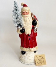 Ino Schaller Bayern German Santa Paper Mache Candy Container 9.25  Limited Ed
