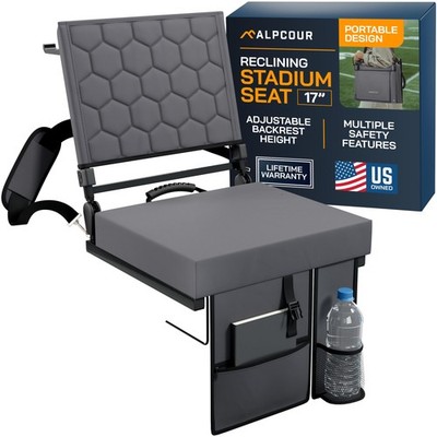 Folding Reclining Stadium Seats with Back Support for Bleachers, Bleacher Cha...