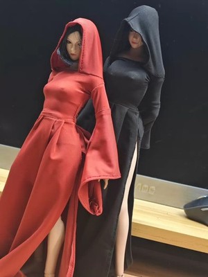 1/6 Scale Witch Hooded Dress Model Fit 12'' PH TBL JIAOU HOT Action Figures Body