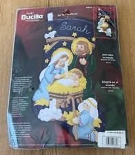 New, Vintage 2002 Bucilla JOY TO THE WORLD Felt Christmas Stocking Kit 84816