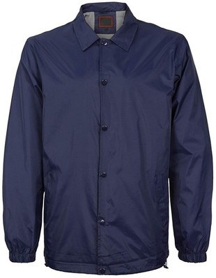 Men's Lightweight Water Resistant Button Up Nylon Windbreaker Coach Jacket