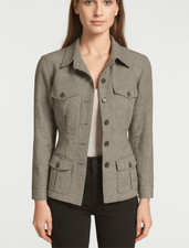 J. Crew 100 Wool Houndstooth 5 Button Blazer Jacket Size 4
