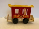 Vintage FISHER PRICE Little People Circus Train Monkey Car Caboose 1973