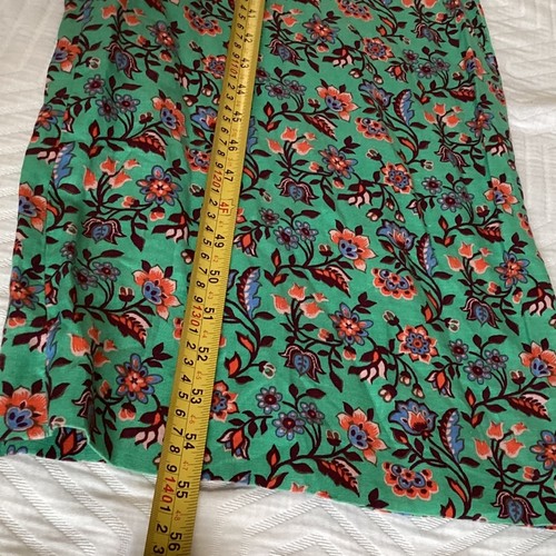 Mono Boden UK12 US8 Verde Estampado Floral Lino Pierna Ancha Correa Cruzada - Imagen 4 de 8