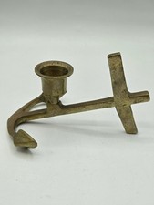 2 brass Anchor candle holders nautical theme 