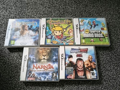 Nintendo DS Spiele Konvolut 5 Spiele New Super Mario Bros Smack Down Vs Raw usw