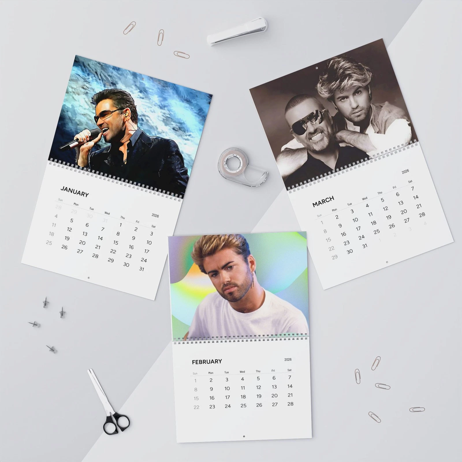 George Michael Wall Calendar 2026