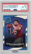 2017 Panini Donruss Patrick Mahomes II #327 PSA 8